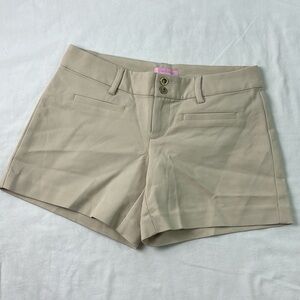 Lilly Pulitzer Joette Stretch Diner Short in Palm Beach Sandstone new with tags